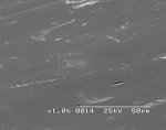 SEM image of ta-C surface : using used cathode